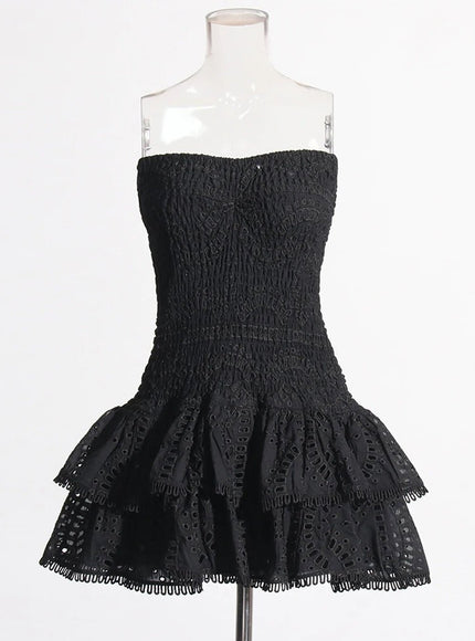 Molly Hollow Out Strapless Mini Dress - Fashion Pov