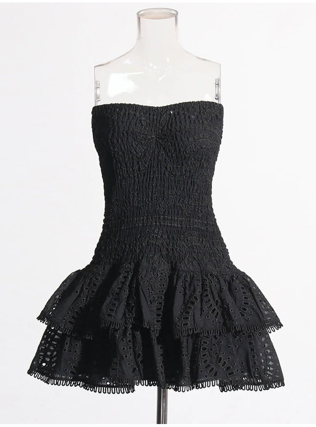 Molly Hollow Out Strapless Mini Dress - Fashion Pov