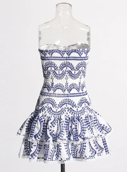 Molly Hollow Out Strapless Mini Dress - Fashion Pov