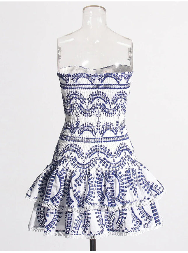 Molly Hollow Out Strapless Mini Dress - Fashion Pov