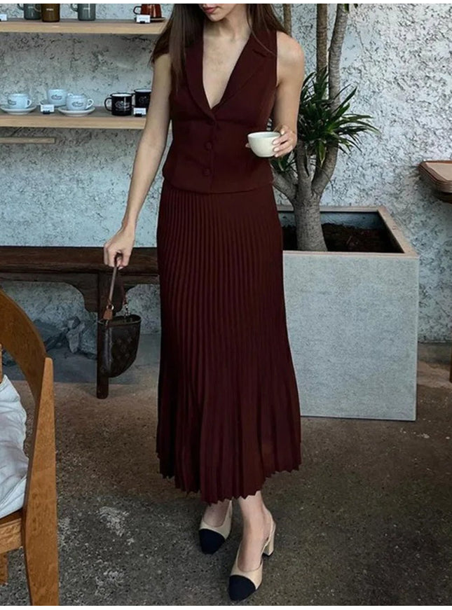Monique Sleeveless Top & Skirt Set - Fashion Pov