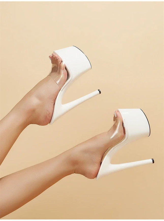Myla Slipper Thin High Heel - Fashion Pov
