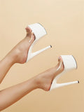 Myla Slipper Thin High Heel - Fashion Pov