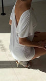 Nadia Draped Cowl Mini Dress - Fashion Pov