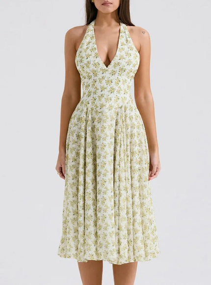 Natasha Backless Midi Dress - Fashion Pov