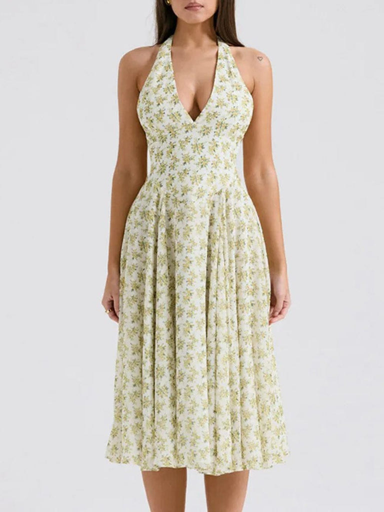 Natasha Backless Midi Dress - Fashion Pov