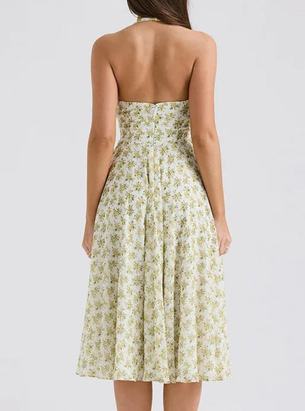 Natasha Backless Midi Dress - Fashion Pov