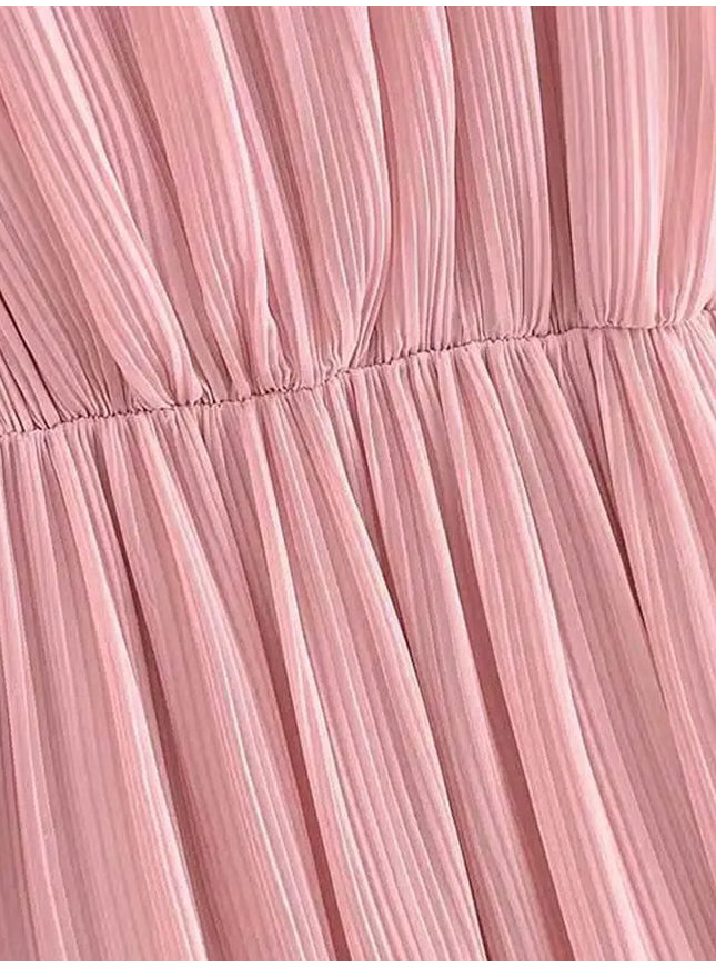 Nicole Knot Pleated Mini Dress - Fashion Pov