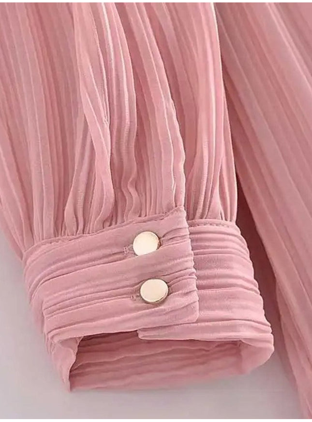 Nicole Knot Pleated Mini Dress - Fashion Pov