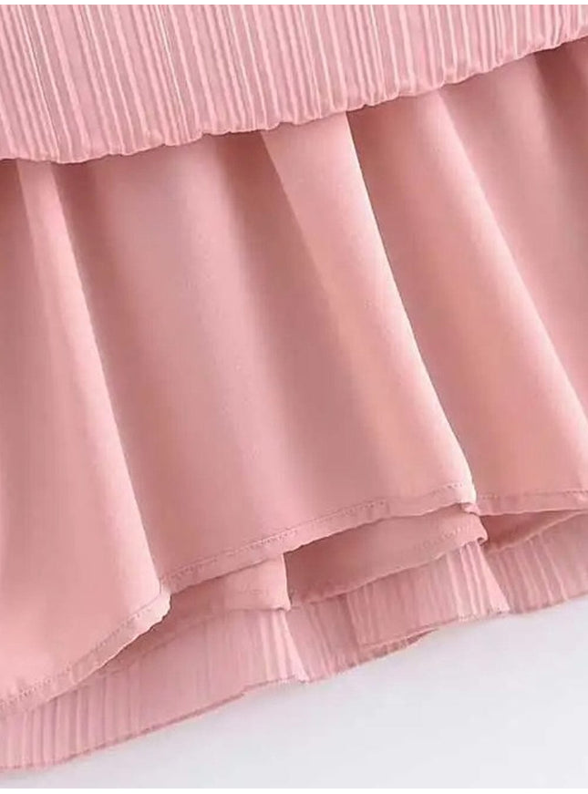 Nicole Knot Pleated Mini Dress - Fashion Pov