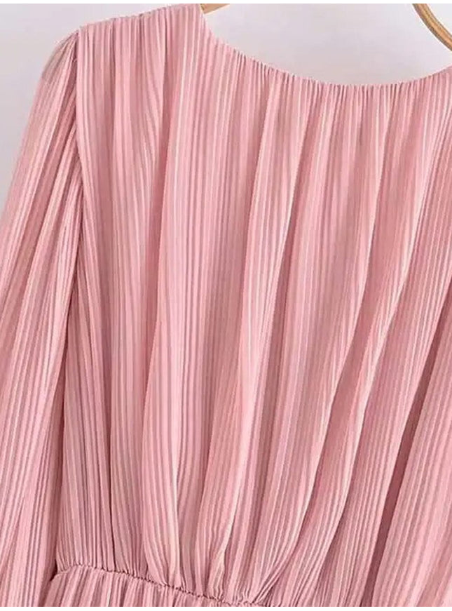 Nicole Knot Pleated Mini Dress - Fashion Pov