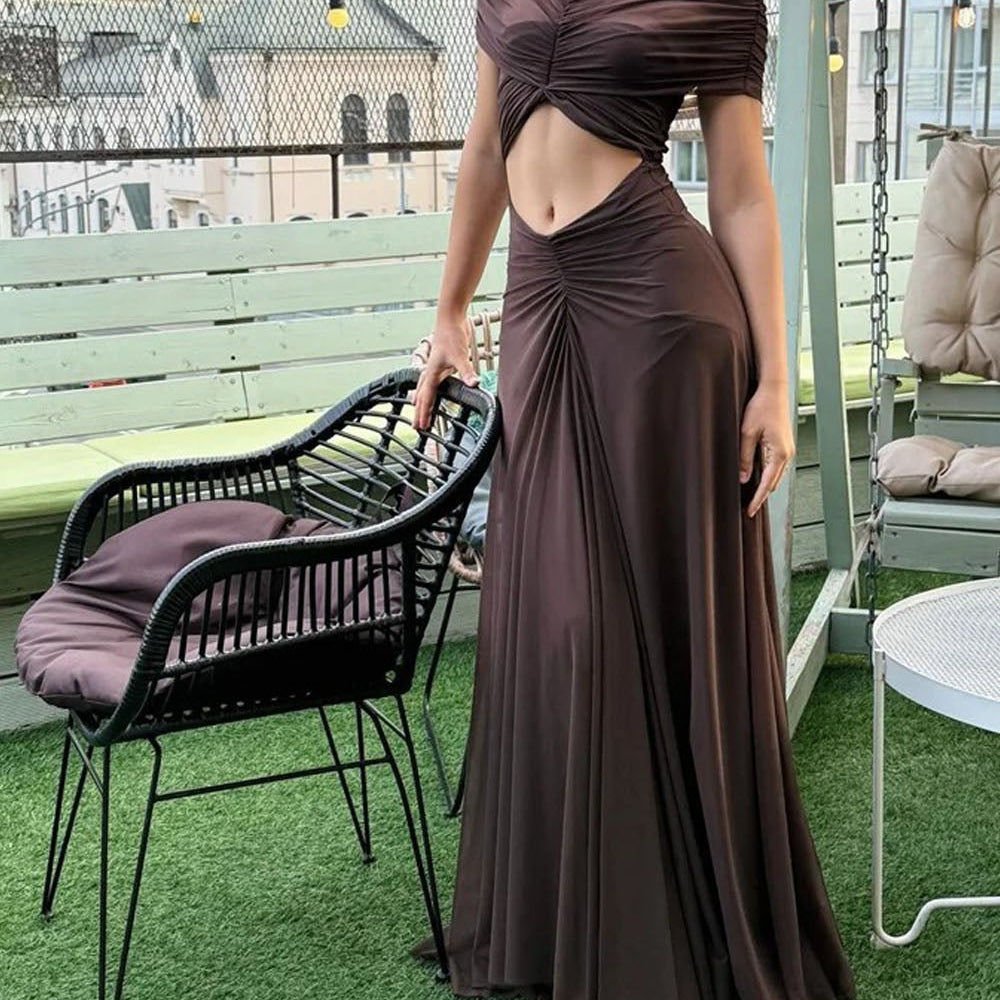 Nina Cutout Short Sleeve Maxi Dress - Fashion Pov