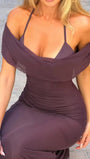 Noelle Draped Off Shoulder Maxi Dress - Fashion Pov