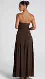 Noelle Strapless Split Maxi Dress - Fashion Pov
