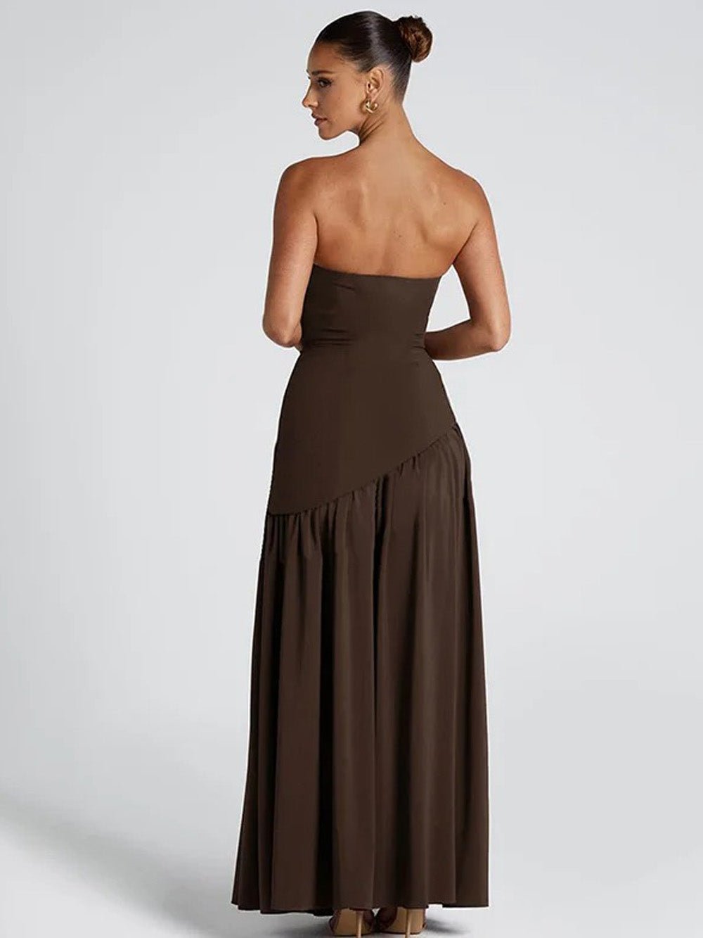 Noelle Strapless Split Maxi Dress - Fashion Pov
