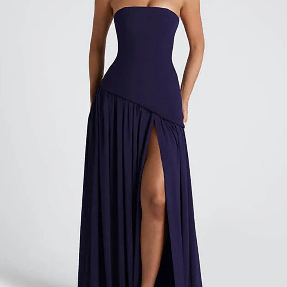 Noelle Strapless Split Maxi Dress - Fashion Pov