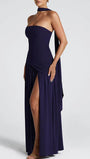 Noelle Strapless Split Maxi Dress - Fashion Pov