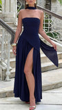 Noelle Strapless Split Maxi Dress - Fashion Pov
