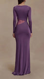 Noemi Mesh Cutout Split Maxi Dress - Fashion Pov