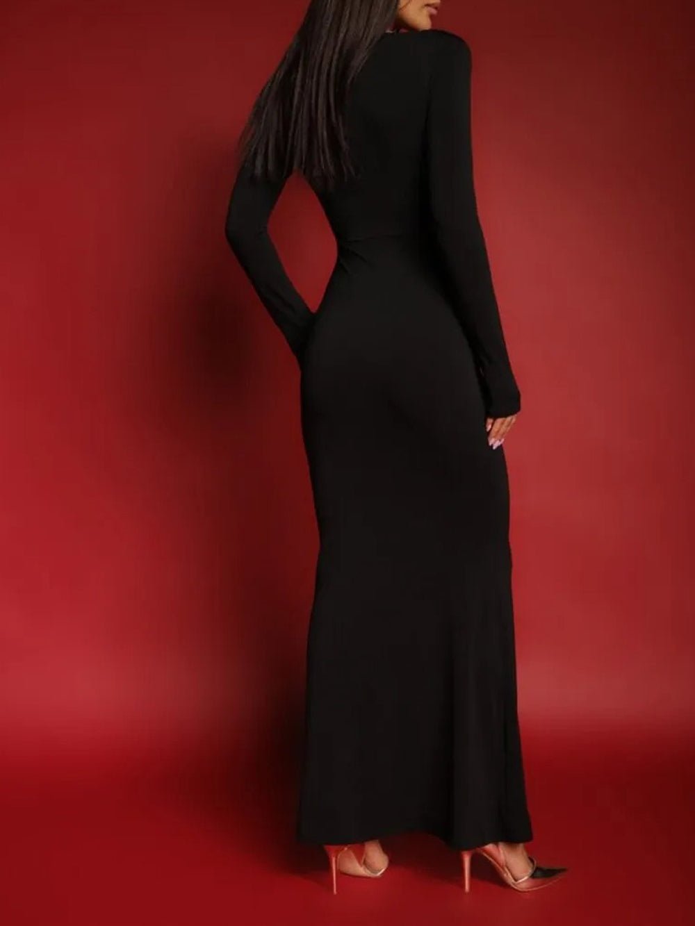 Nova Long Sleeve Maxi Dress Coffee / M Nova Long Sleeve Maxi Dress Coffee / M