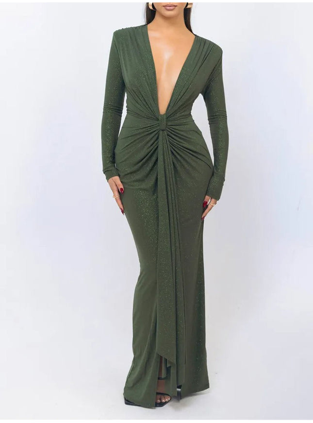 Oaklynn Bodycon Split Maxi Dress - Fashion Pov