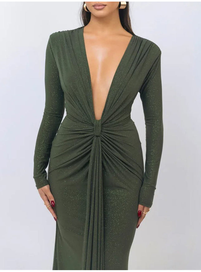 Oaklynn Bodycon Split Maxi Dress - Fashion Pov