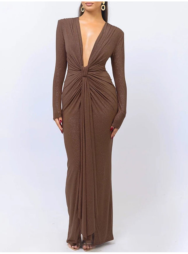 Oaklynn Bodycon Split Maxi Dress - Fashion Pov