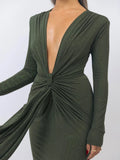 Oaklynn Bodycon Split Maxi Dress - Fashion Pov