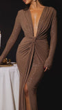 Oaklynn Bodycon Split Maxi Dress - Fashion Pov