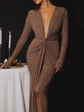 Oaklynn Bodycon Split Maxi Dress - Fashion Pov