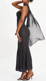 Odette Polka Dot Mesh Midi Dress - Fashion Pov