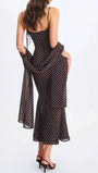 Odette Polka Dot Mesh Midi Dress - Fashion Pov