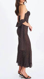 Odette Polka Dot Mesh Midi Dress - Fashion Pov