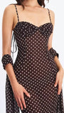 Odette Polka Dot Mesh Midi Dress - Fashion Pov