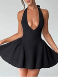 Olive Sleeveless Mini Dress