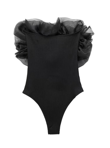 Olivia Vintage Off Shoulder Playsuit - Fashion Pov