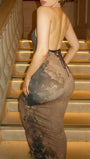 Oriana Floral Mesh Halter Maxi Dress - Fashion Pov