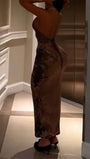 Oriana Floral Mesh Halter Maxi Dress - Fashion Pov