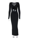 Paige Hollow Out Bodycon Midi Dress - Fashion Pov