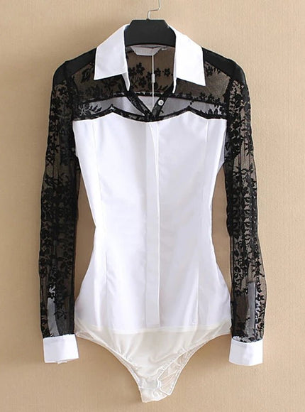 Paige Hollow Out Long Sleeve Shirt - Fashion Pov