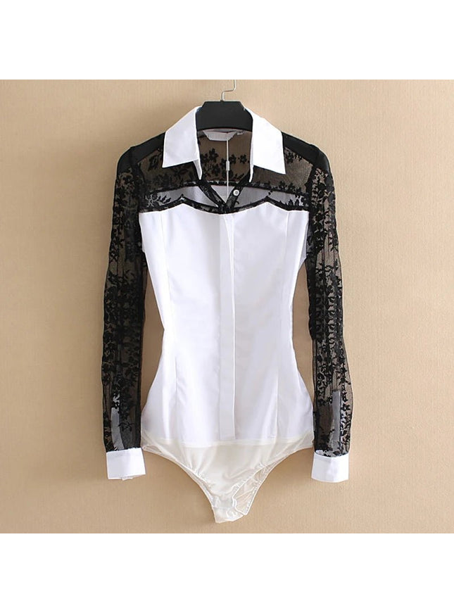 Paige Hollow Out Long Sleeve Shirt - Fashion Pov