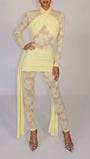 Paloma Lace Mesh Pants Set - Fashion Pov