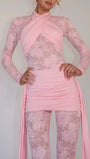 Paloma Lace Mesh Pants Set - Fashion Pov