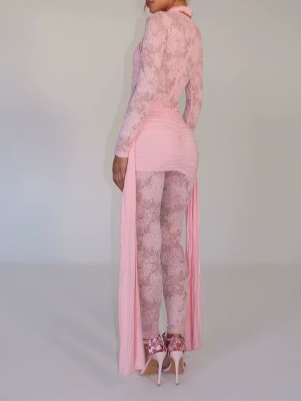 Paloma Lace Mesh Pants Set - Fashion Pov