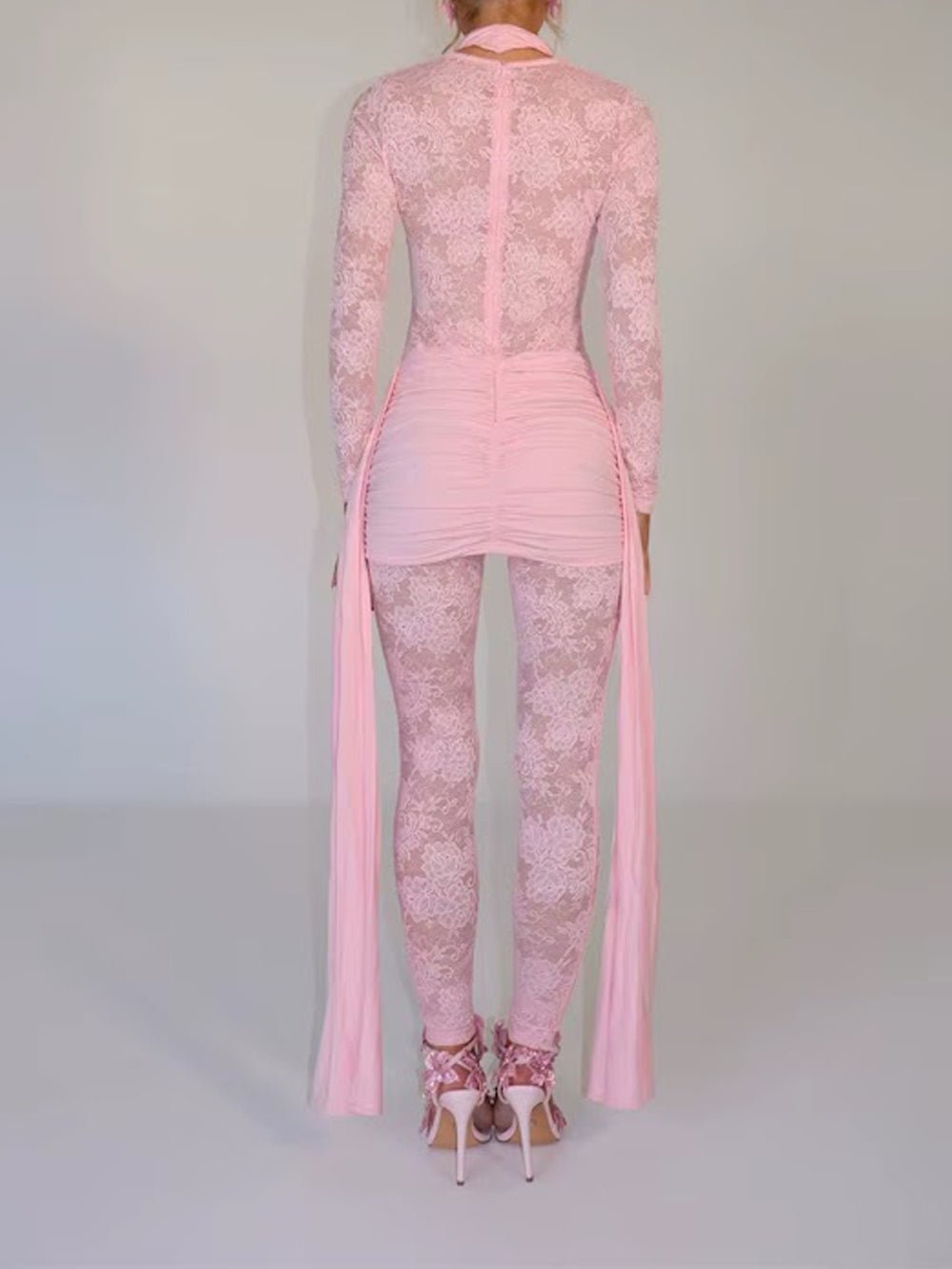 Paloma Lace Mesh Pants Set - Fashion Pov