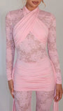 Paloma Lace Mesh Pants Set - Fashion Pov