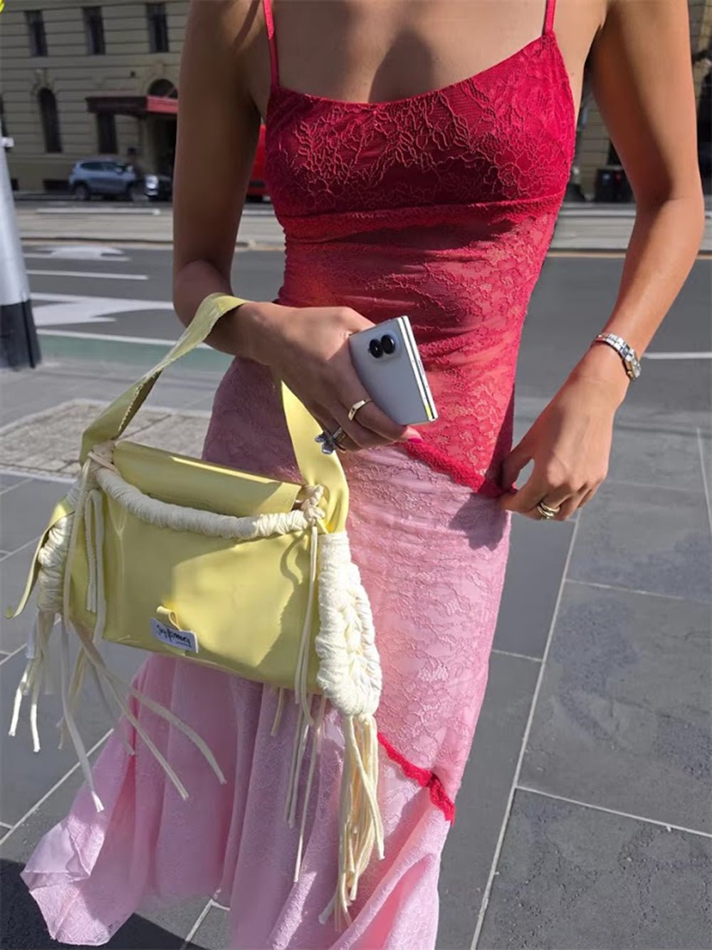 Paloma Lace Ombre Midi Dress - Fashion Pov