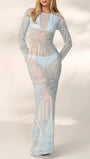 Paloma Mesh Swim Cover Maxi Dress - Fashion Pov