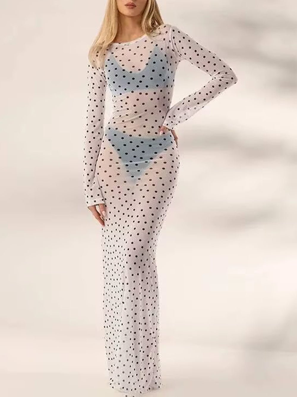 Paloma Mesh Swim Cover Maxi Dress - Fashion Pov