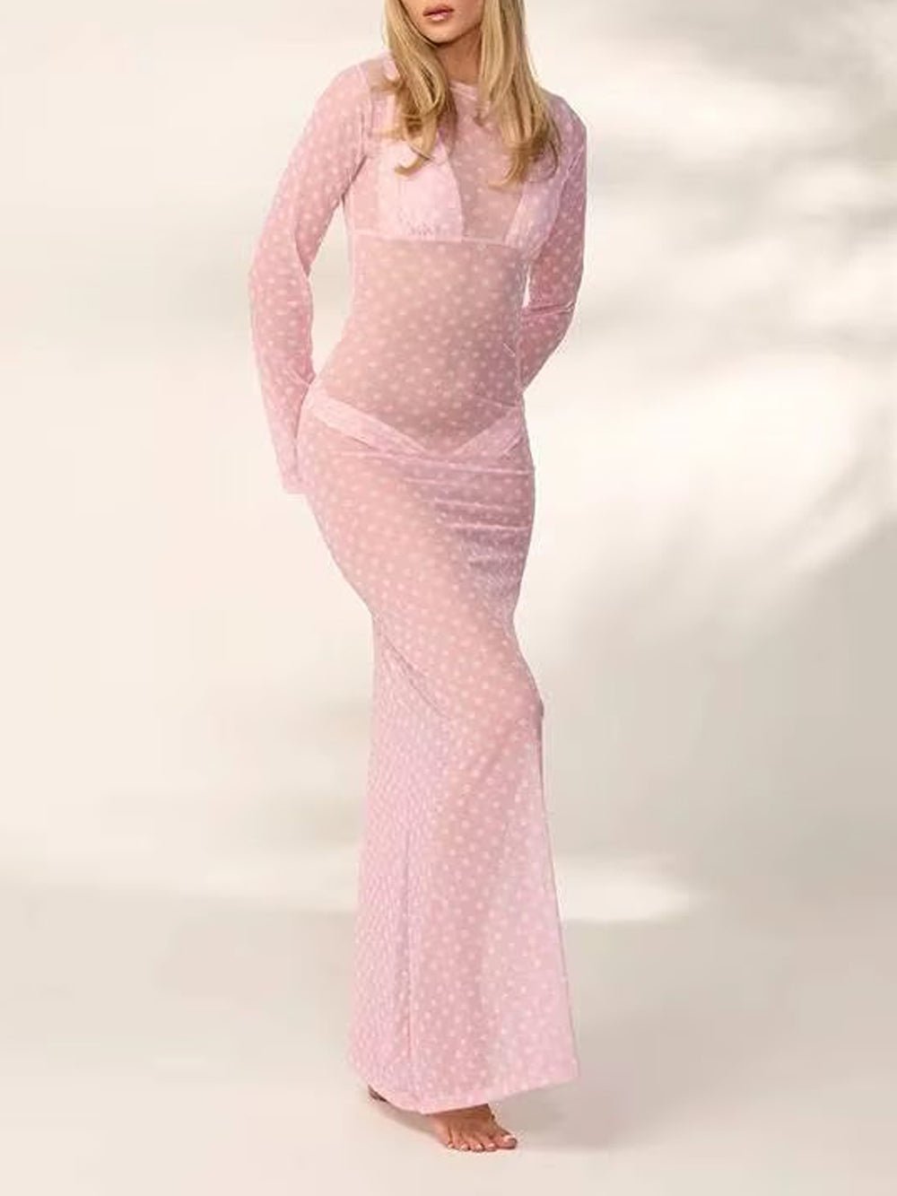 Paloma Mesh Swim Cover Maxi Dress - Fashion Pov